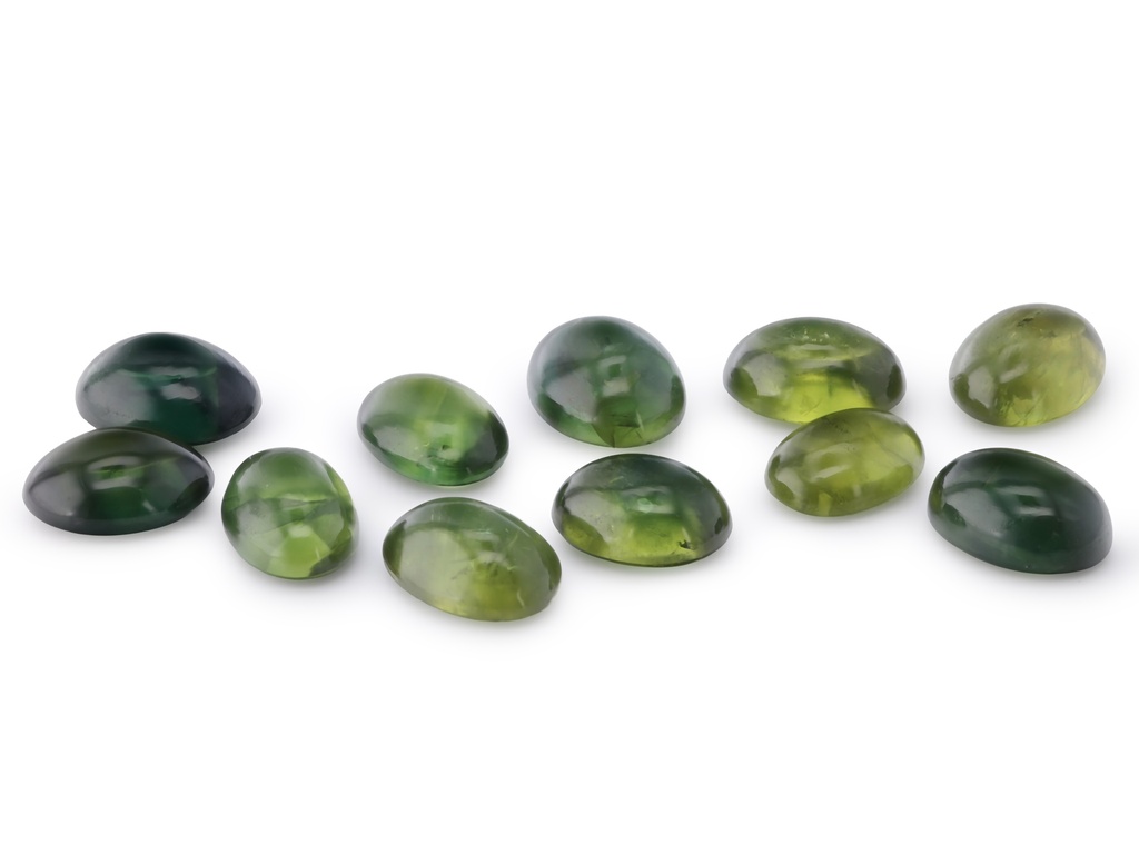 Australian Sapphire 7x5mm+/- Oval Cabochon Green