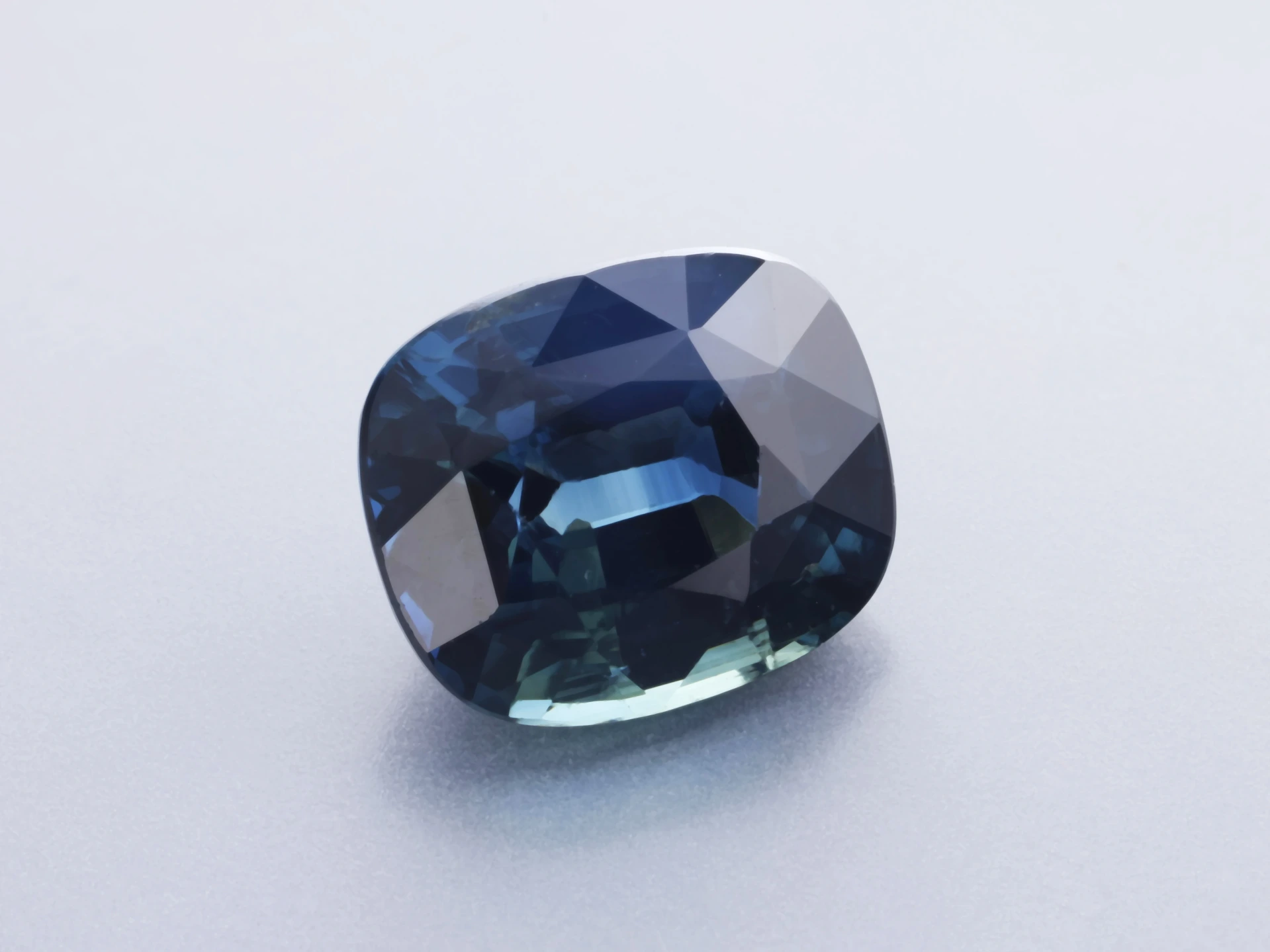 Sapphire 6.9x5.8mm Cushion Steel Blue