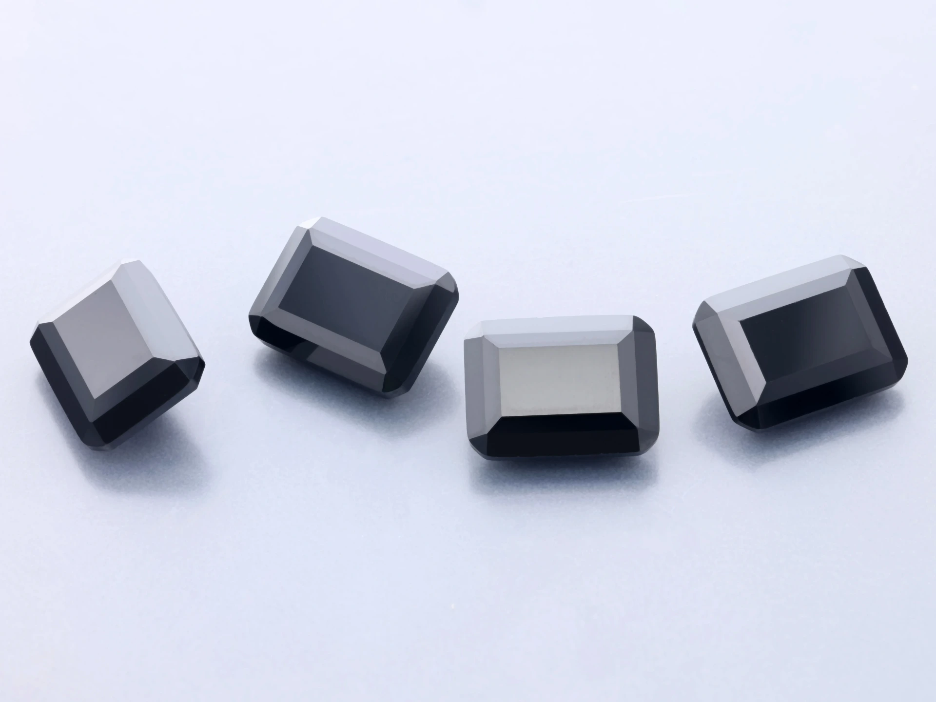 Black Spinel 8x6mm Emerald Cut