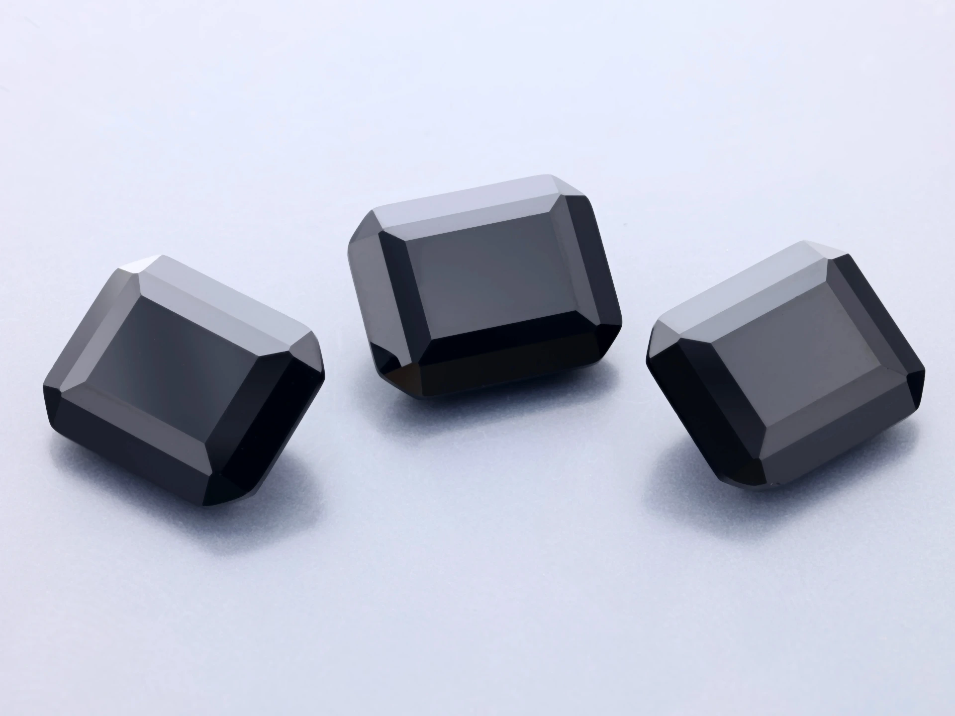 Black Spinel 10x8mm Emerald Cut