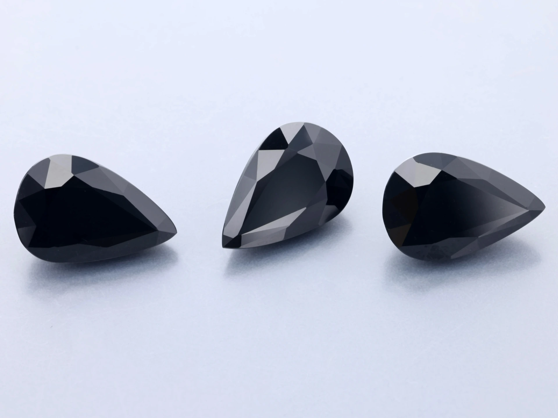 Black Spinel 9x6mm Pear Shape