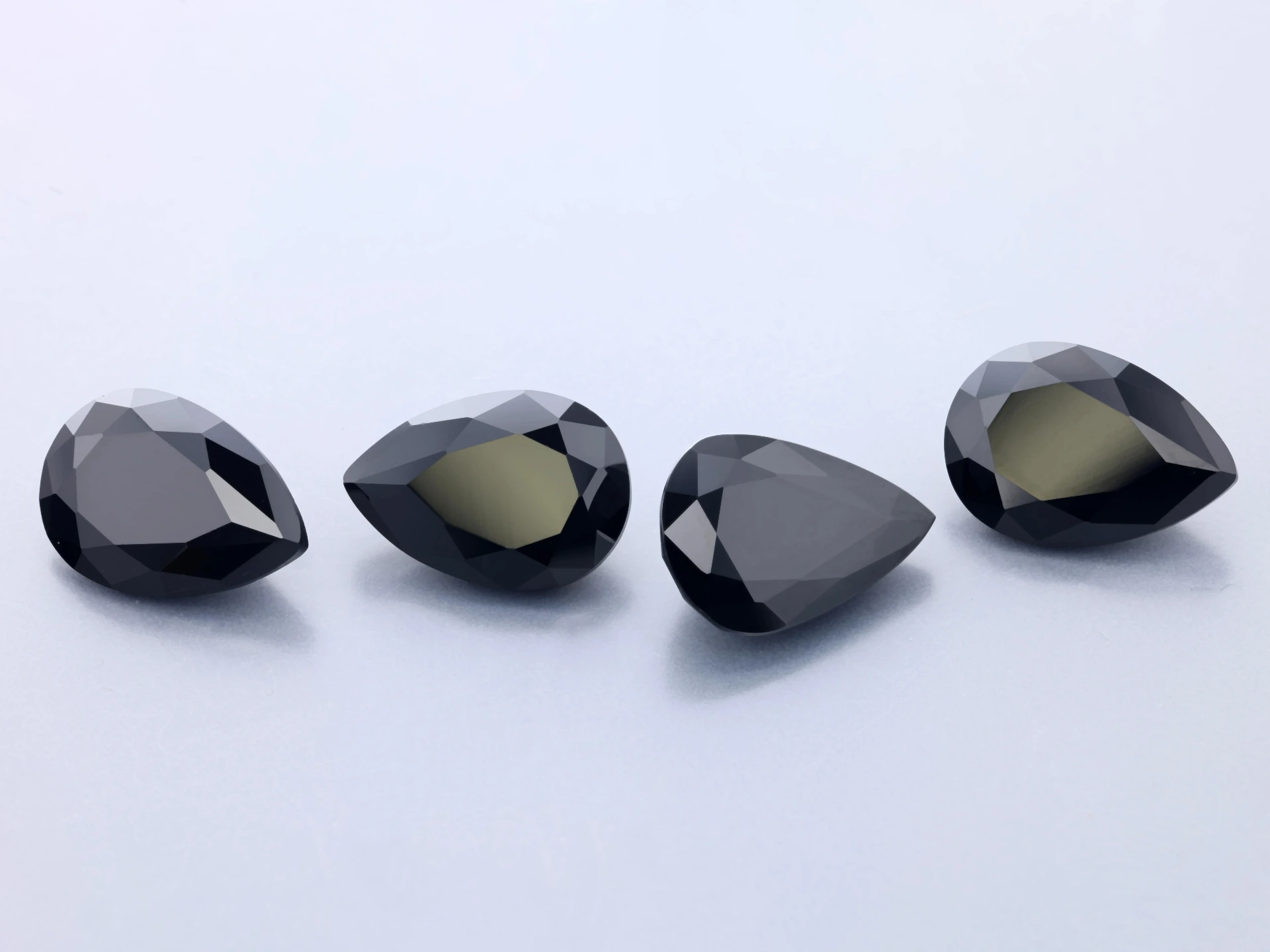 Black Spinel 10x7mm Pear Shape