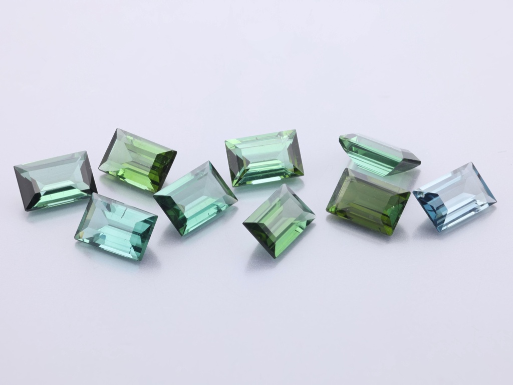 Green Tourmaline 6x4mm Baguette