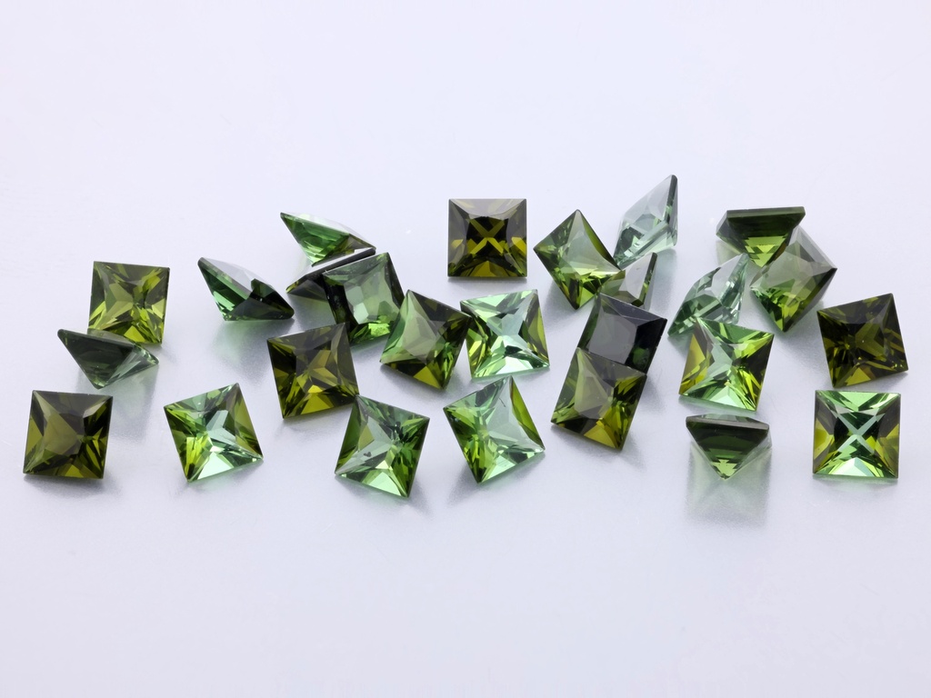 Green Tourmaline 3.50mm Princess Cut