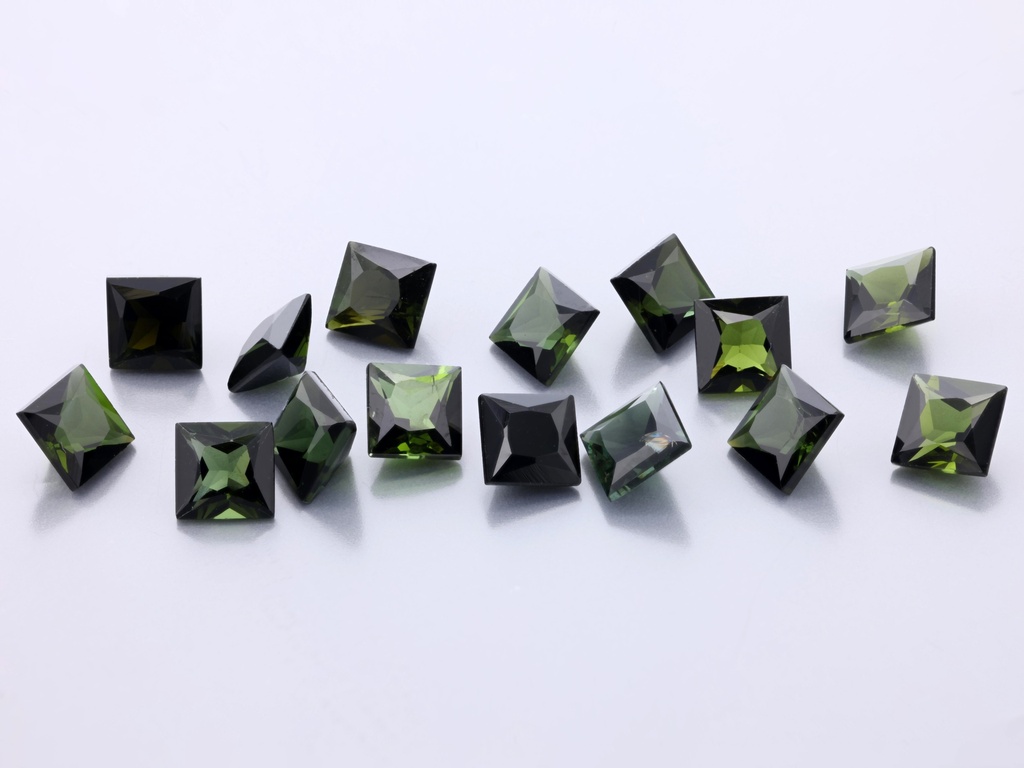 Green Tourmaline 4.00mm Princess Cut