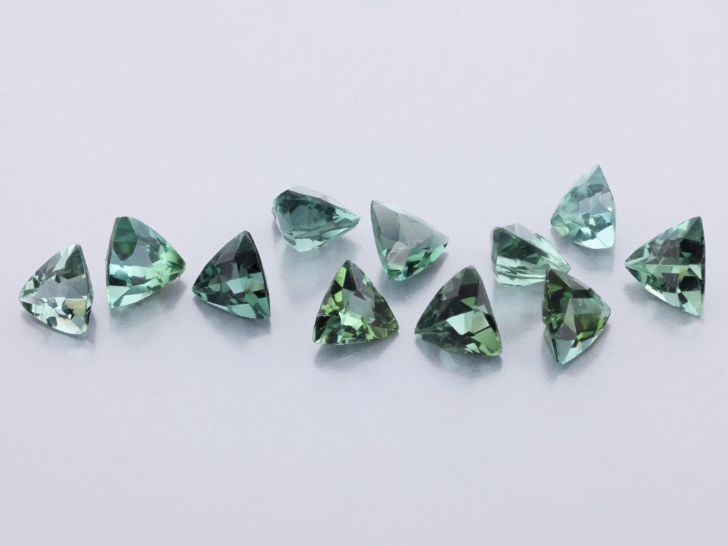 Blue Green Tourmaline 3.00mm +/- Trilliant