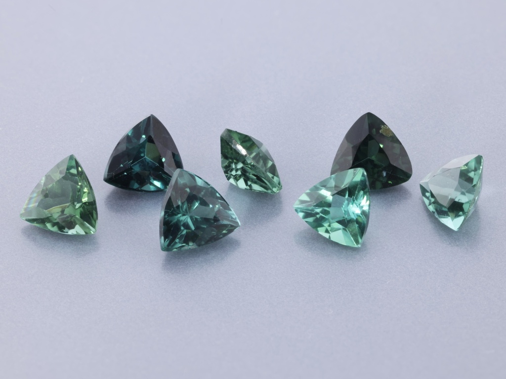 Blue Green Tourmaline 4.00mm +/- Trilliant