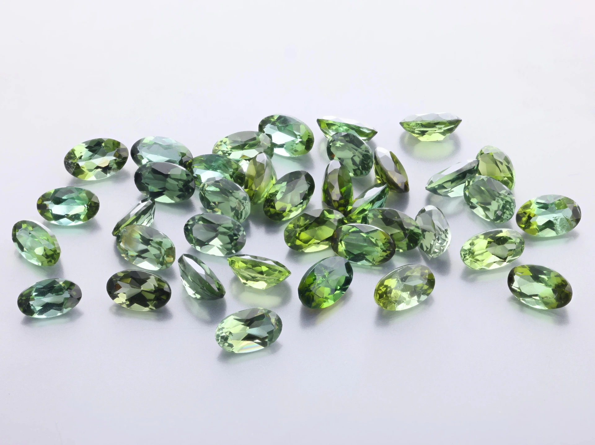 Green Tourmaline 5x3mm Oval Light to Mid