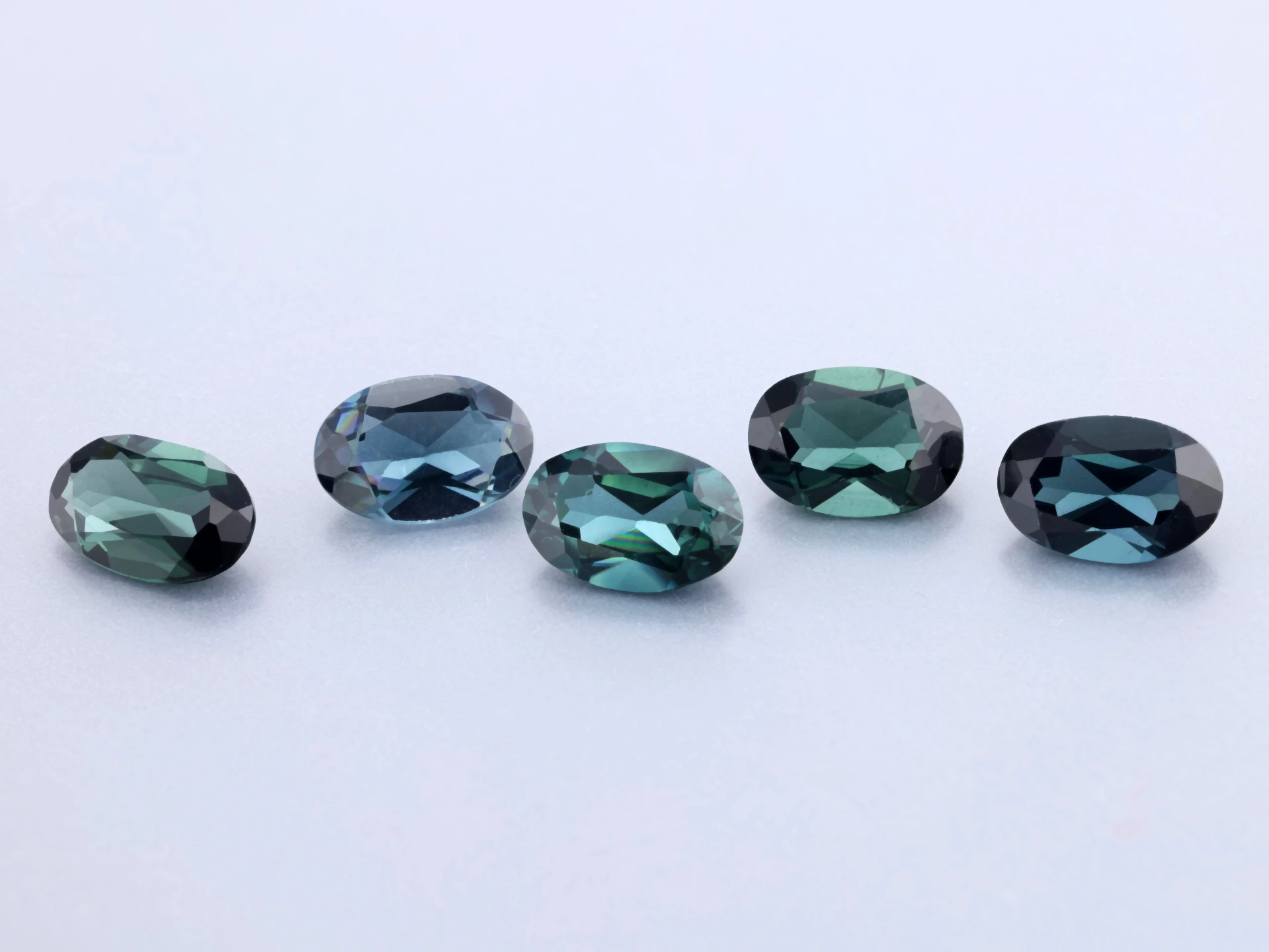 Blue Green Tourmaline 6x4mm Oval Dark