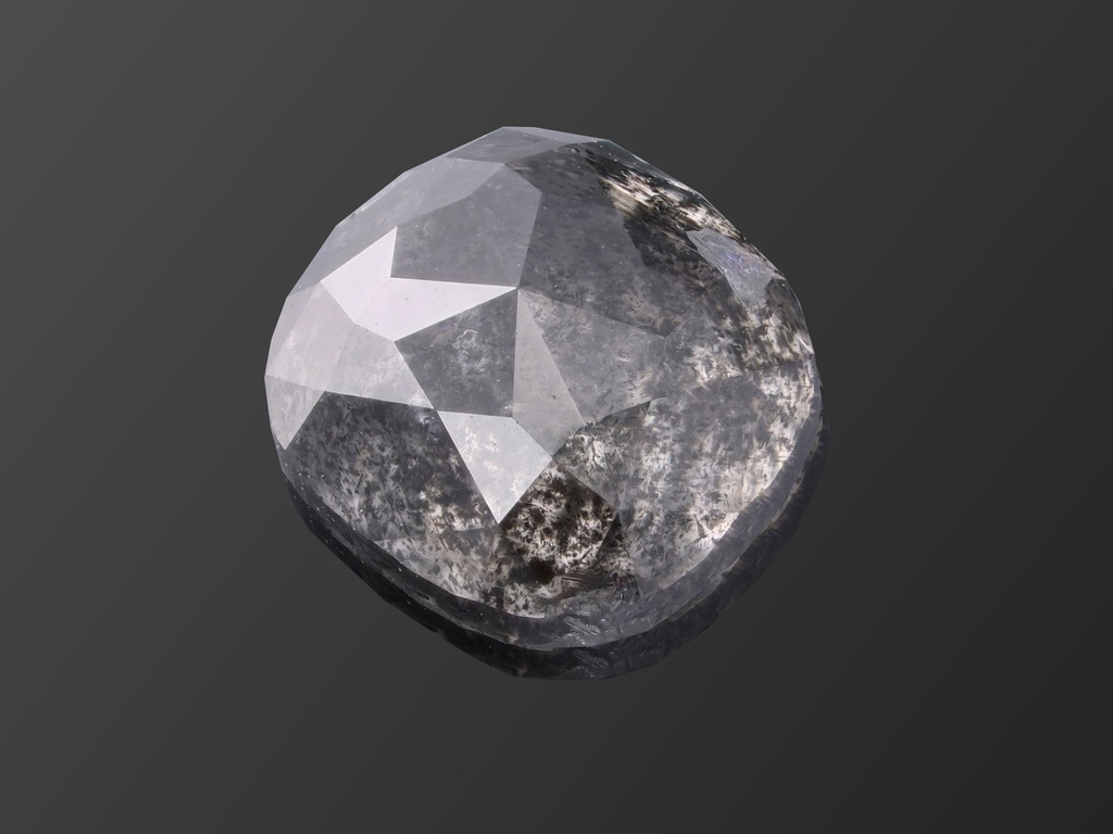 [DMAR0500X1] Salt & Pepper Diamond 5.1x4.7mm Cushion Rose Cut