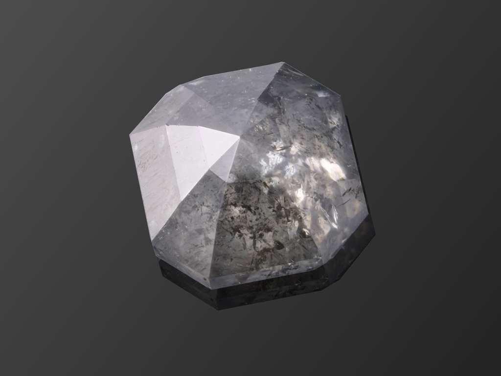 [DMOR0500X5] Salt & Pepper Diamond 5x4.75mm Square Emerald Cut Rose Cut
