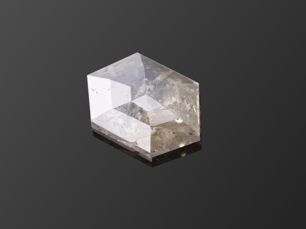 [DMFR0604X6] Salt & Pepper Diamond 6x4.2mm Hexagon Rose Cut