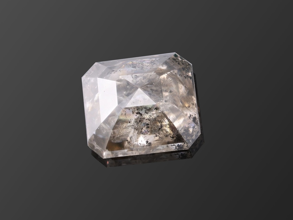 [DMOR0400X2] Salt & Pepper Diamond 4.4x4mm Square Emerald Cut Rose Cut