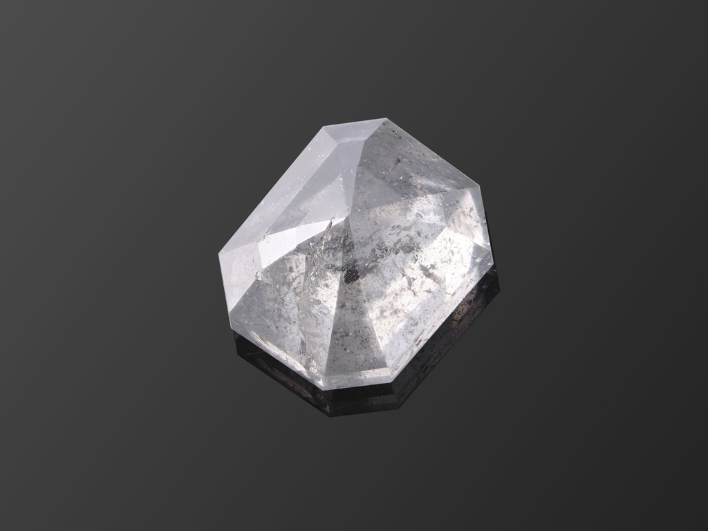 [DMOR0403X1] Salt & Pepper Diamond 3.7x3.1mm Emerald Cut Rose Cut