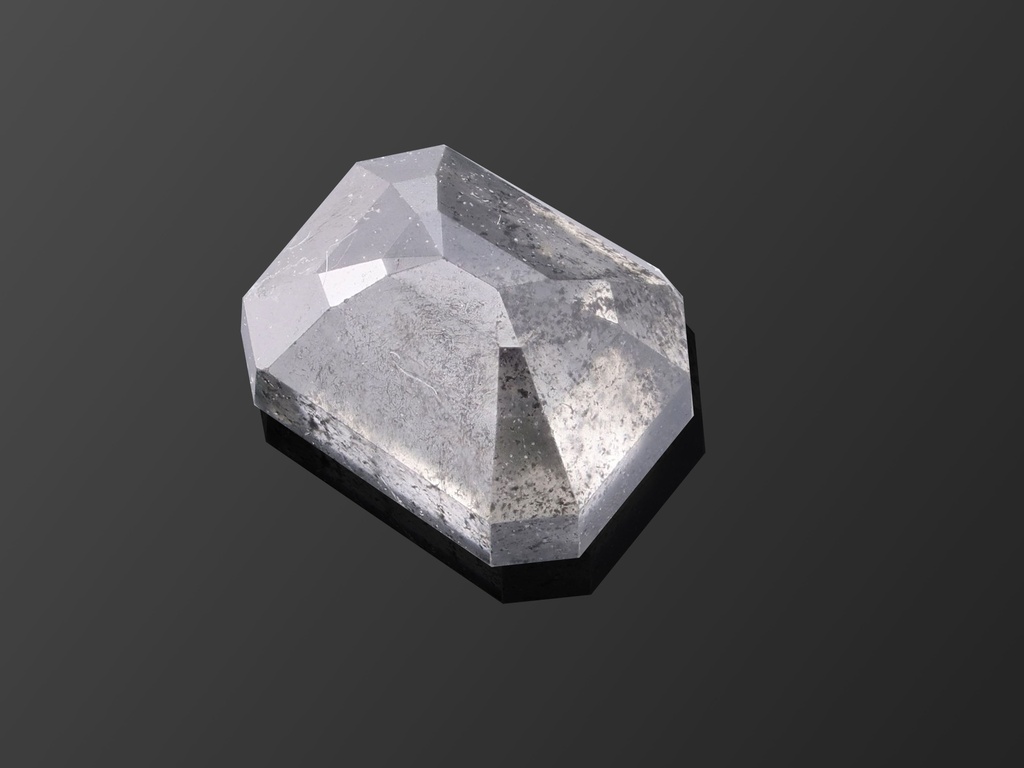 [DMOR0403X2] Salt & Pepper Diamond 4.2x3.2mm Emerald Cut Rose Cut