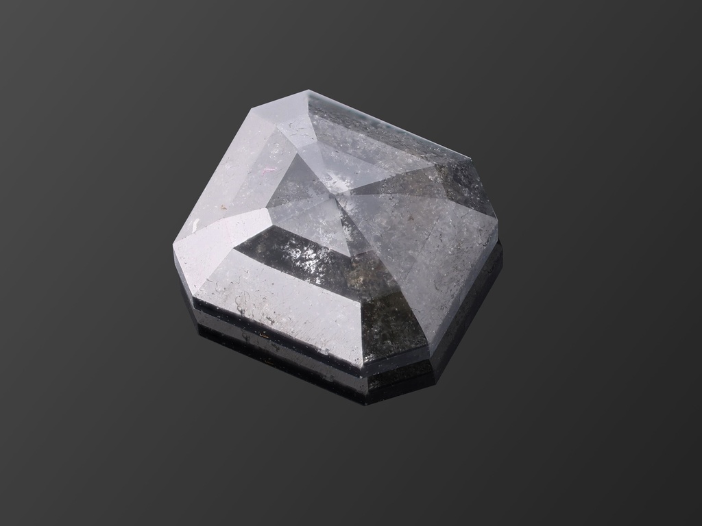 [DMOR0500X3] Salt & Pepper Diamond 5.4x5mm Emerald Cut Rose Cut
