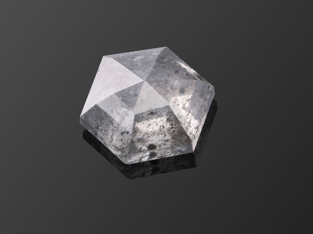 [DMFR0375X1] Salt & Pepper Diamond 3.75mm Hexagon Rose Cut