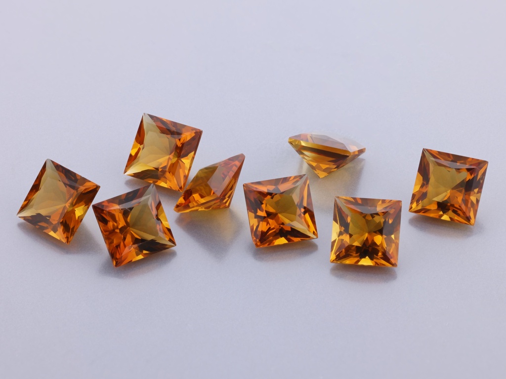 Citrine 6.00mm Princess Cut Madeira