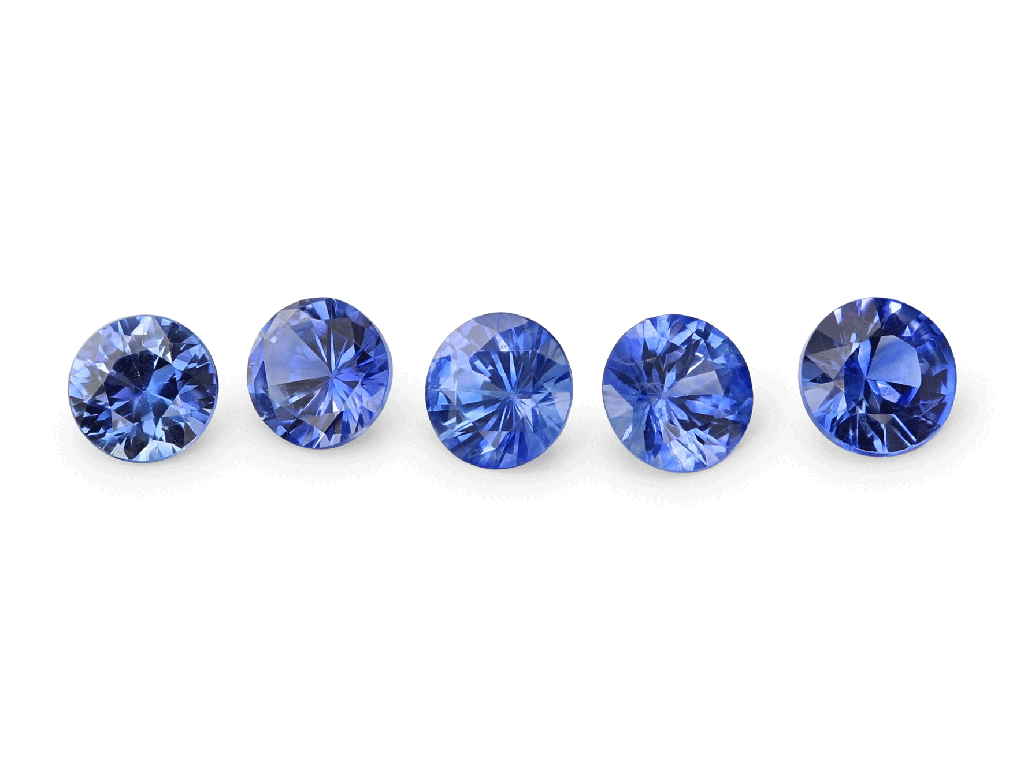Ceylon Sapphire 1.25mm Round Mid to Dark Blue