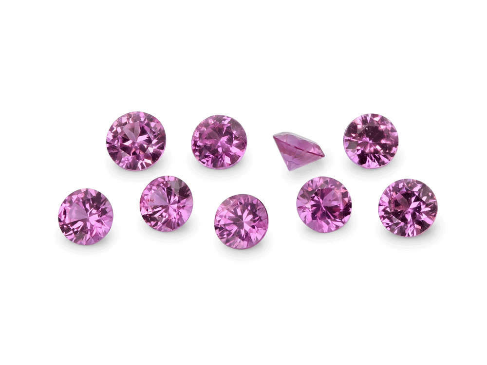 [SPRB0225D] Pink Sapphire 2.25mm Round Dark