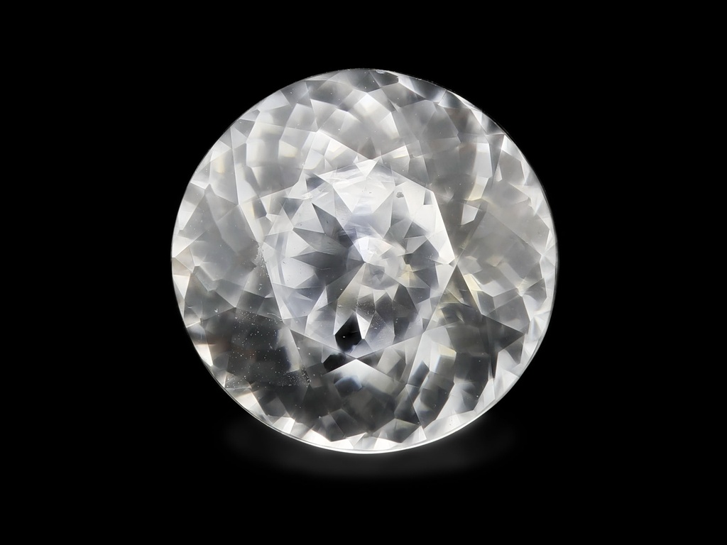 Zircon 8.20mm Round Portugese Cut White