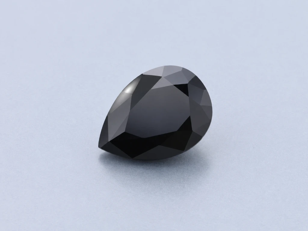 Black Spinel 8x6mm Pear Shape