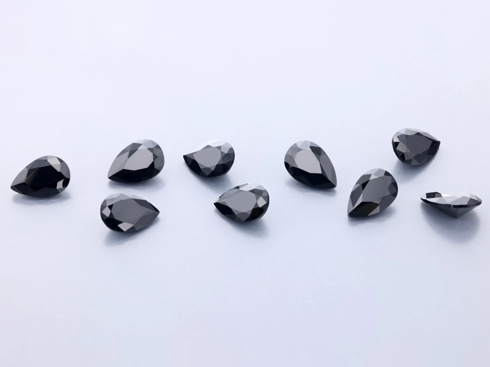 Black Spinel 6x4mm Pear Shape