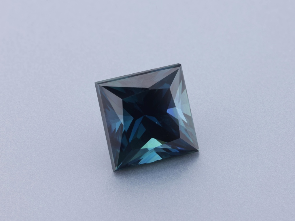 [SAQP0650X1] Australian Sapphire 6.7x6.6mm Princess Cut Royal Blue