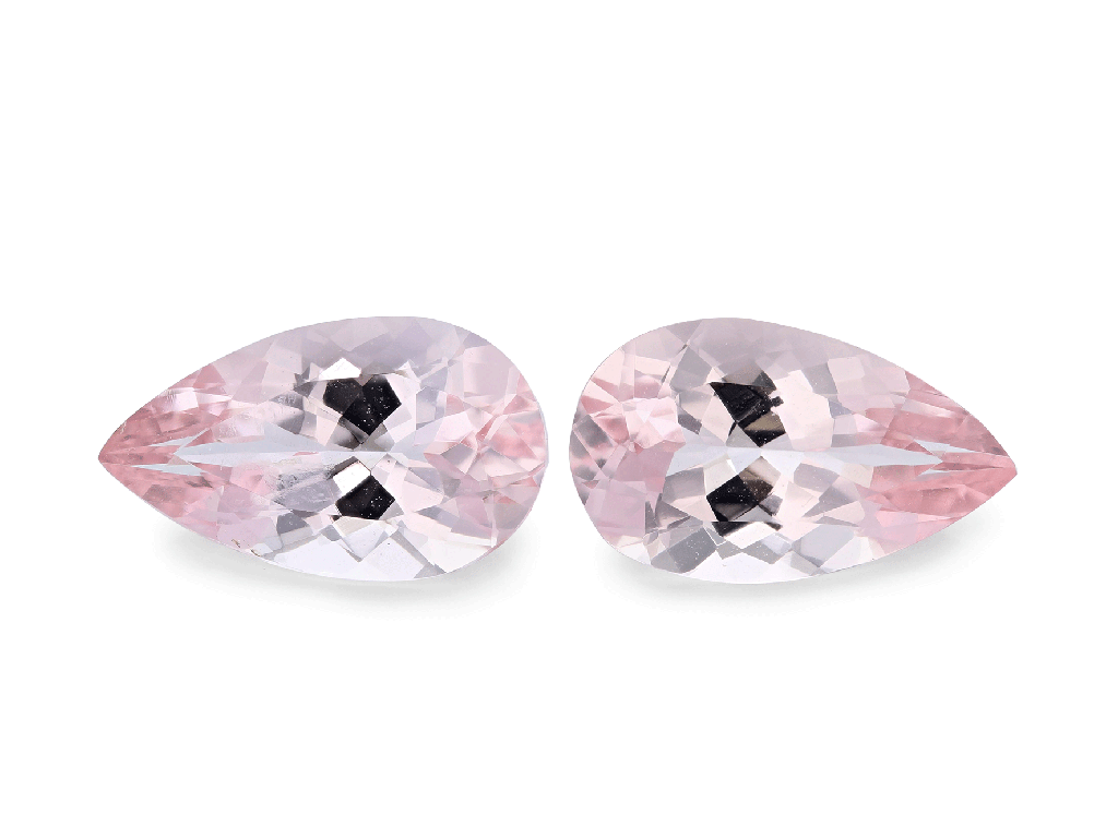 [BMPB1208X1] Morganite 12x7mm Pear Shape Pink - Pair