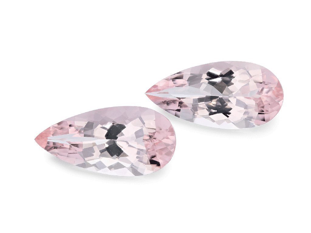 [BMPB1608X1] Morganite 15.5x7.5mm Pear Shape Pink - Pair