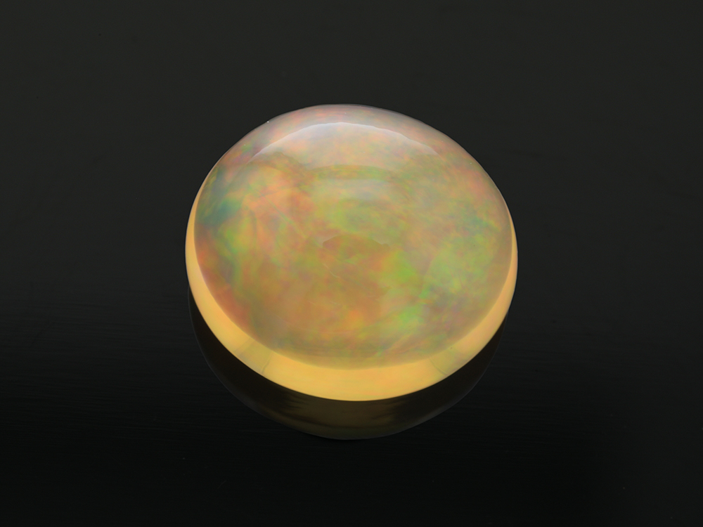 [NMVC1210X1] Mexican Fire Opal 12.5x11.2mm Oval Cabochon