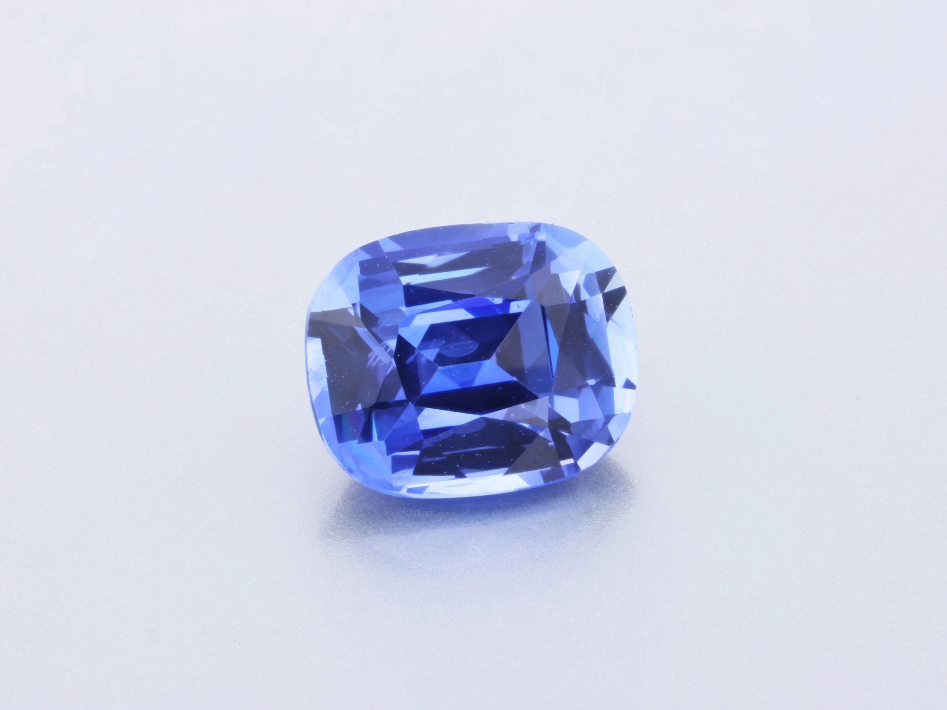 Ceylon Sapphire 6.4x5.3mm Cushion Bright Blue
