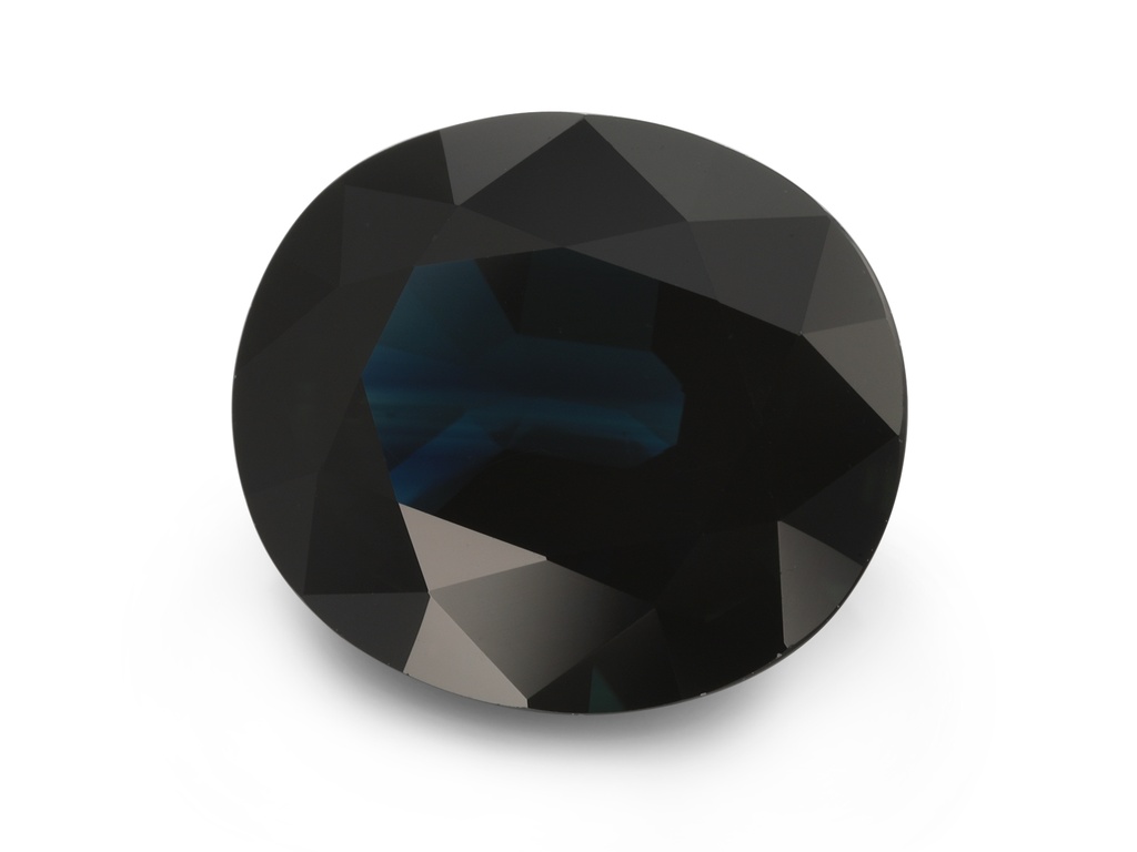 Sapphire 10.8x9.5mm Oval Blue Black