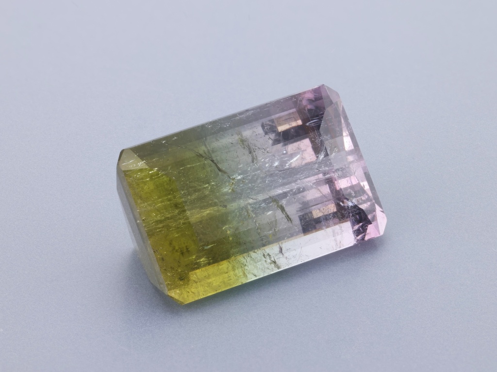 [UMOS1612X1] Tri Colour Tourmaline 16.35x10.7mm Emerald Cut