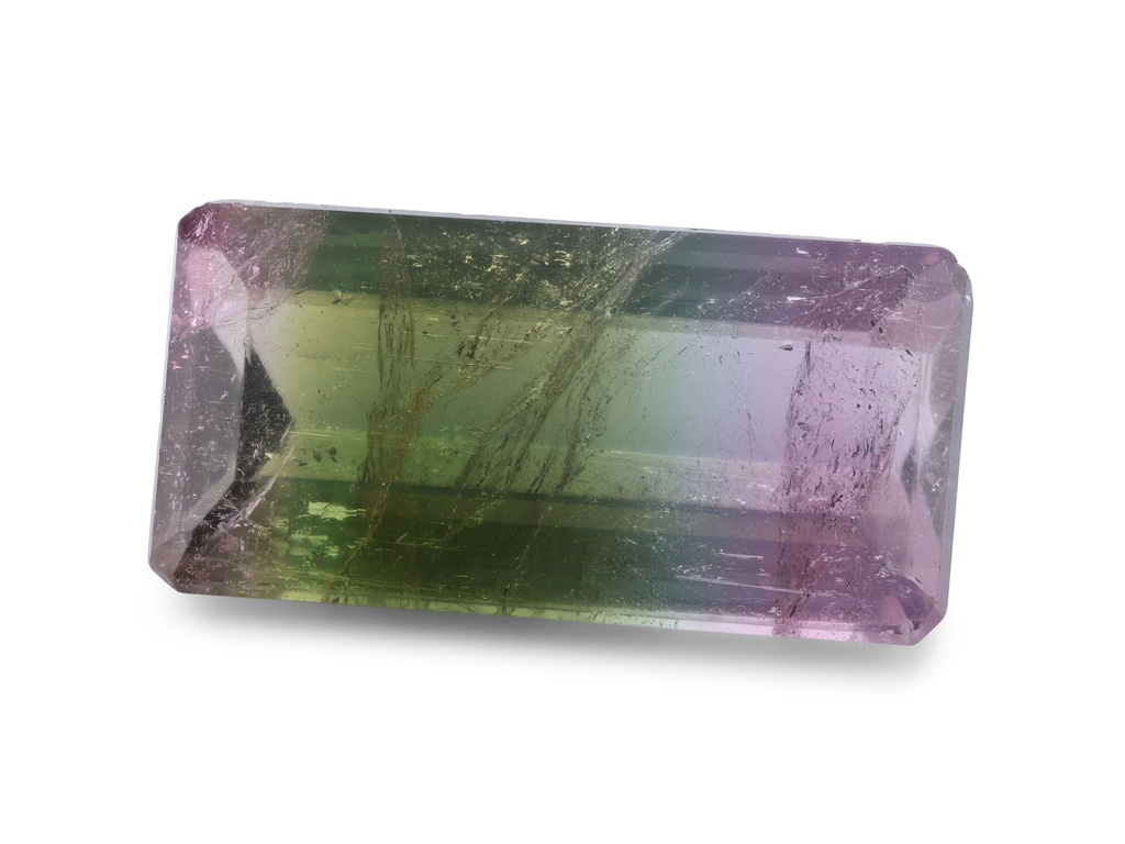 [UMOS3020X1] Tri Colour Tourmaline 26x13.2mm Emerald Cut
