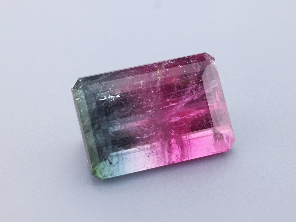 [UMOS2010X2] Watermelon Tourmaline 19.5x13.2mm Emerald Cut