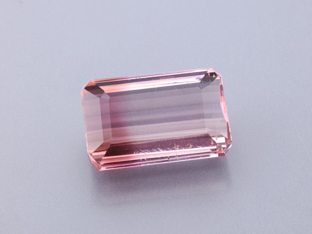Bi Colour Tourmaline 12.65x8.3mm Emerald Cut