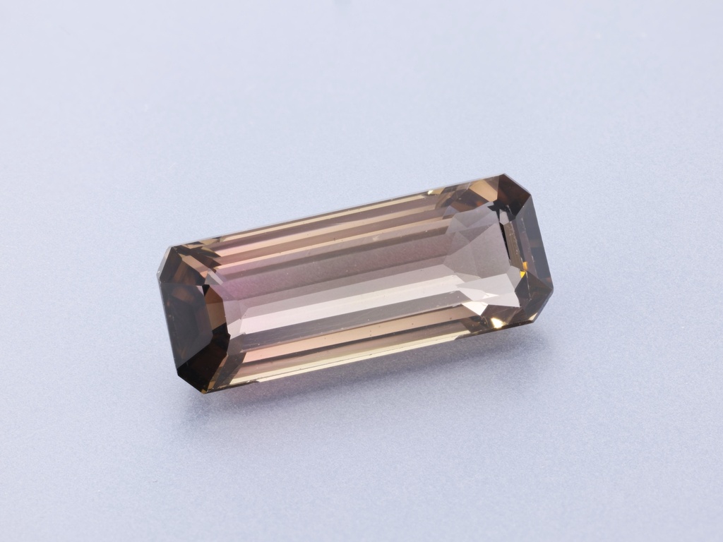 Pink Brown Tourmaline 16.5x6.5mm Emerald Cut