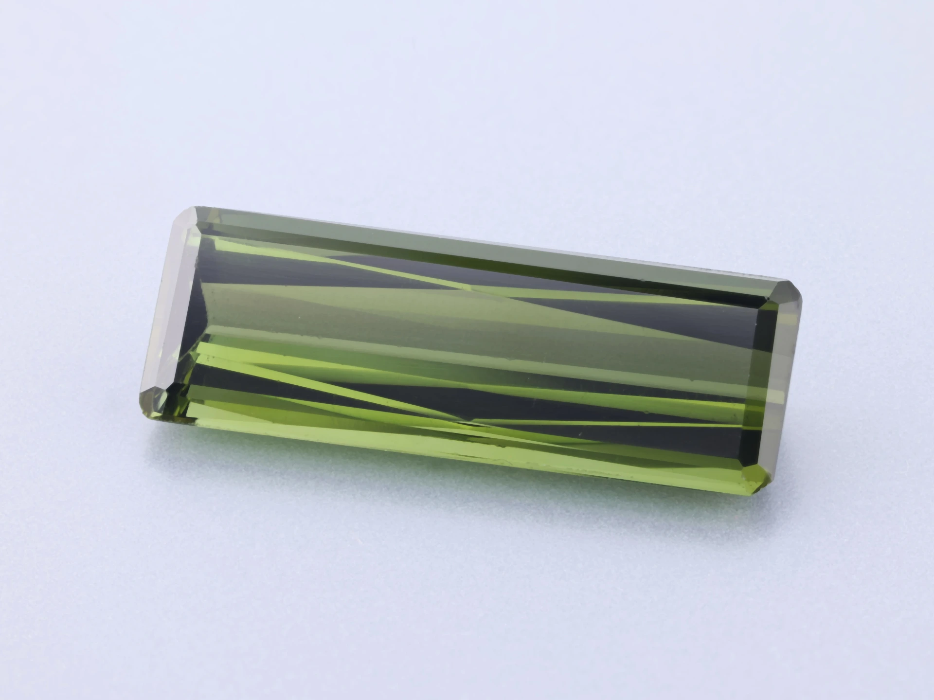 Green Tourmaline 16.2x5.6mm Emerald Cut