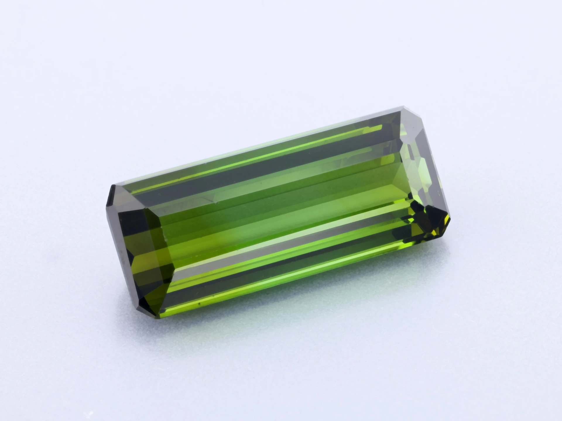 Green Tourmaline 12.3x5.1mm Emerald Cut