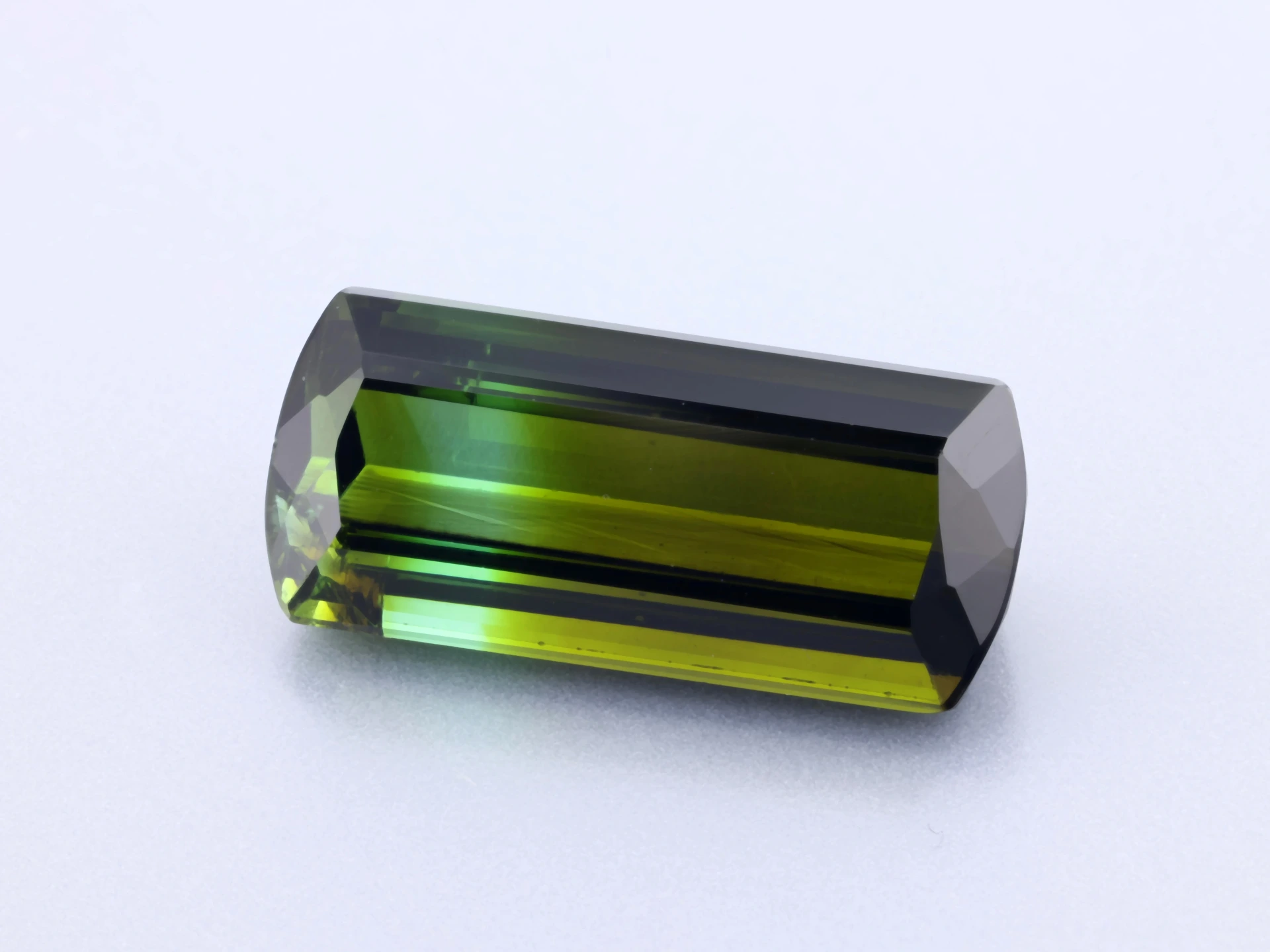 Bi Colour Tourmaline 12.7x5.7mm Fancy Baguette