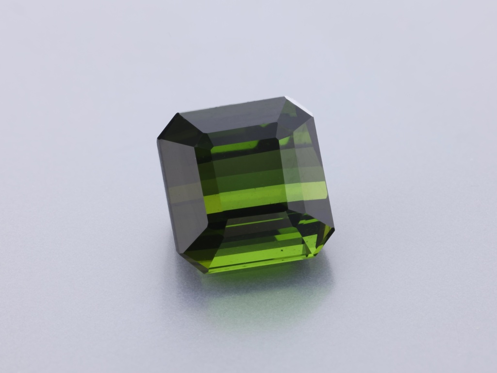 Green Tourmaline 7.2x6.95mm Square Emerald Cut