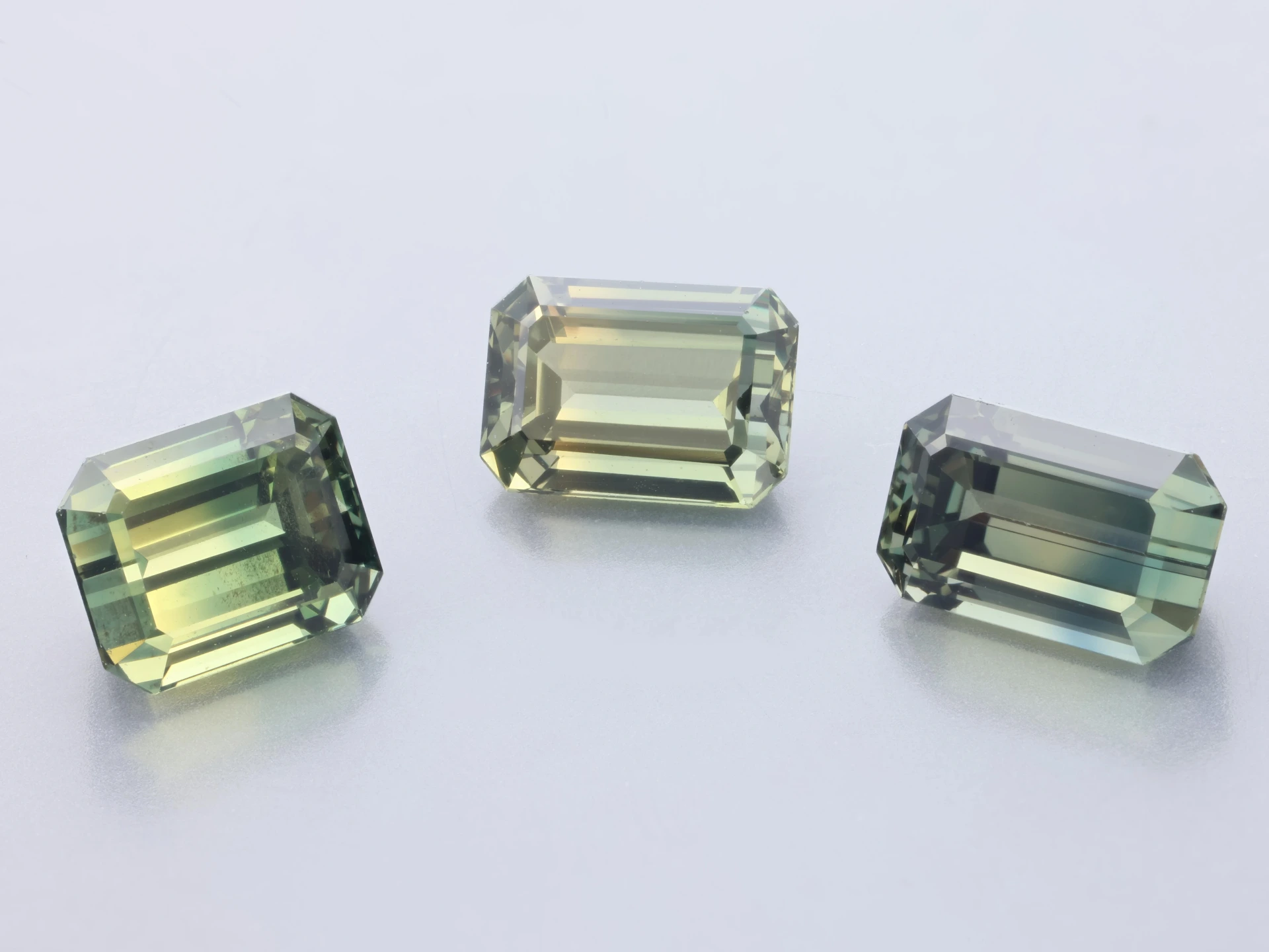 Parti Sapphire Emerald Cut "Sunset" - Set of 3pcs
