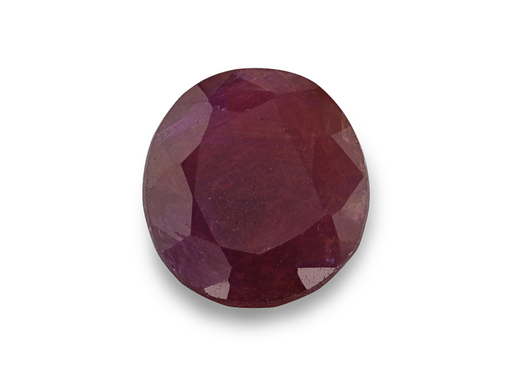 [RRVB0806X6] Ruby 7.45x6.8mm Oval Dark Red
