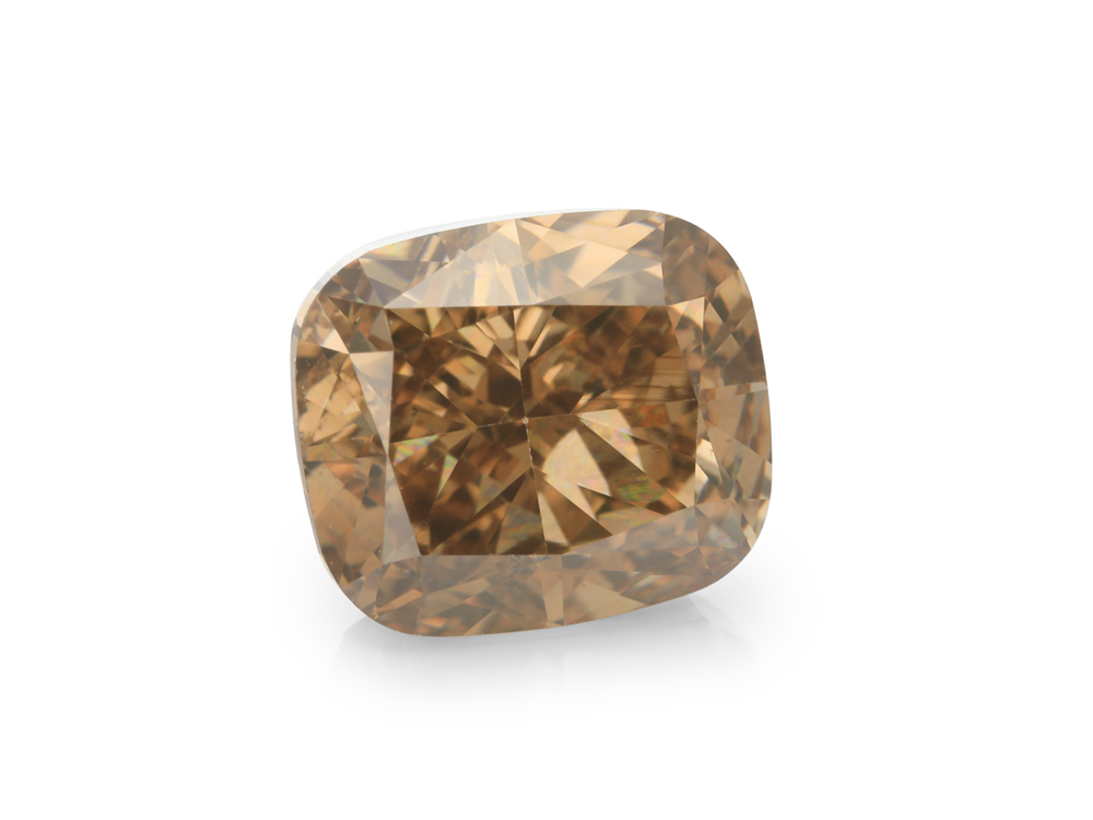 Diamond 6.8x5.9mm Cushion Cognac