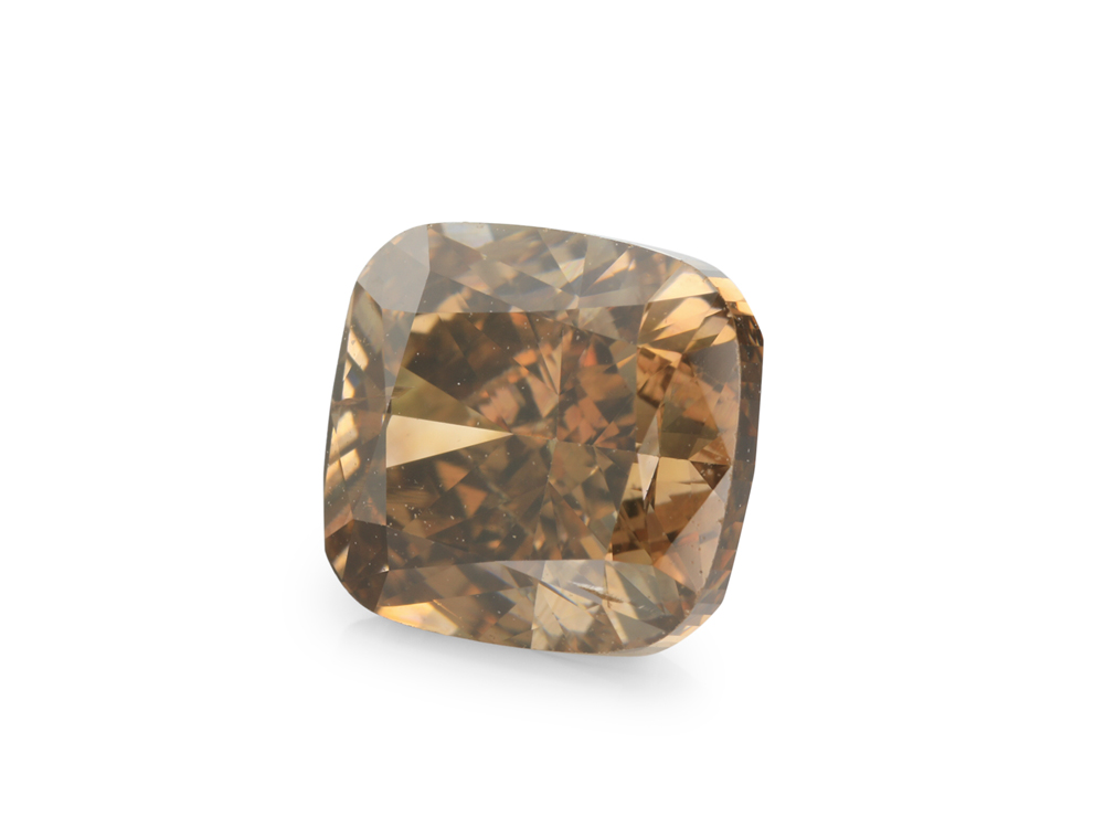 Diamond 6.3x5.9mm Cushion Cognac