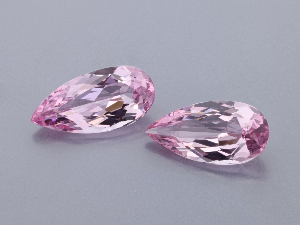 [LPPB1005X1] Spinel 9.5x4.7mm Pear Shape Light Pink - Pair