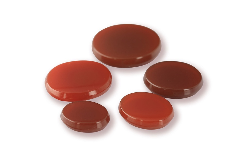 German Cut Carnelian 18x13mm Oval Buff Top 