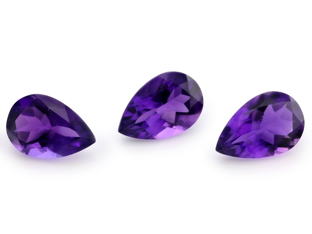 Amethyst 12x8mm Pear Shape Dark