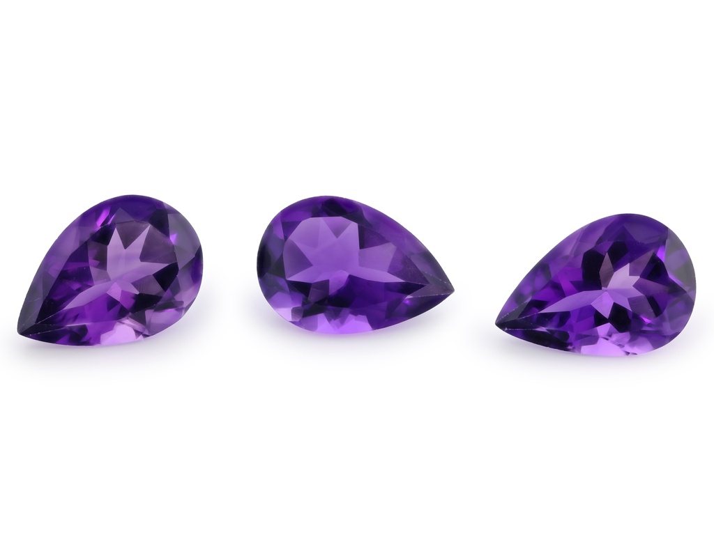 Amethyst 13x9mm Pear Shape Dark